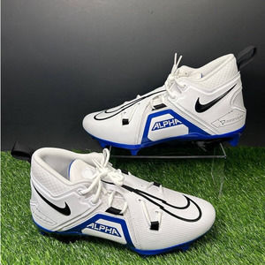 Nike Alpha Menaco Pro 3 Football Cleats Mens Size 12 White Blue Brand New